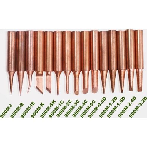 5pcs/lot pure copper Iron tip 900M-T soldering tip for hakko soldering rework station soldering iron station