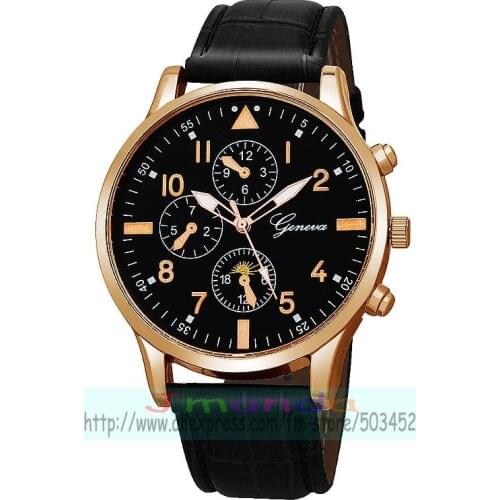 100pcs/lot 8594 new arrival rose gold silver leather watch wrap quartz casual wrist watch geneva brand sport watch clock