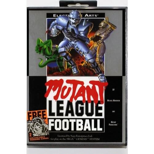 New Arrival Mutant League FootballGame Cartridge 16 bit MD Game Card With Retail Box For Sega Mega Drive For Genesis