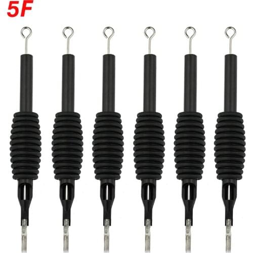 OPHIR 5F 6PCS/Lot Sterile Disposable Tattoo Nozzle Needle Tips and Tube 3/4 Grip _TA110(5F)-6x