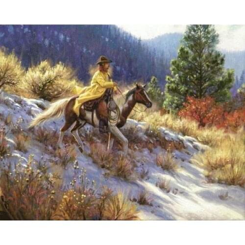 Full square wall stickers Cuadros haft diamentowy 5D diamond painting Cross stitch kit set landscape animal Mosaic art colours