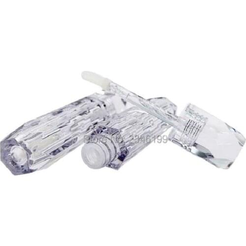 Crystal Clear Lip Gloss Tube Empty Plastic Diamond Liquid Lipstick Bottle Cosmetic Lip Gloss Packaging Lipgloss Container 100pcs