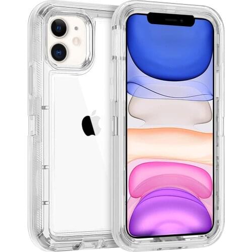 Clear Case For iPhone 11, Heavy Duty Protective Shockproof Hard PC Bumper Soft TPU Back Case For iPhone 11 Pro max/11 Pro 5.8"