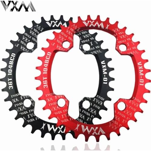 VXM MTB Bike Oval Chainwheel Crankset Ellipse Plate 104BCD 32T 34T 36T 38T Cycling Chainring Narrow Wide Ultralight Bicycle Part