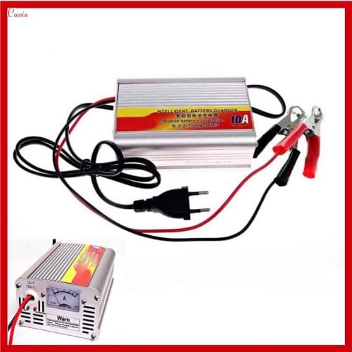 New 12v 10A (4AH-200AH) Electric Bike Motorcycle Car Lead-acid Battery Charger Automatic Smart Repair Charger