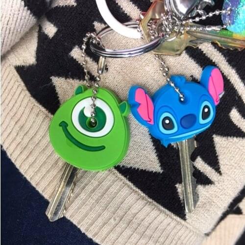 Protective Key Case Cover for Key Control Dust Cover Holder Cartoon Silicone Organizer cat Home Accessories Supplies Decoration