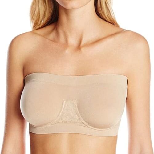 Womens Tube Underwear Top Sexy Push Up Bra Bandeau Tank Plus Size Top Strapless Anti Skid Bralette Breathable Crop Top Lingerie