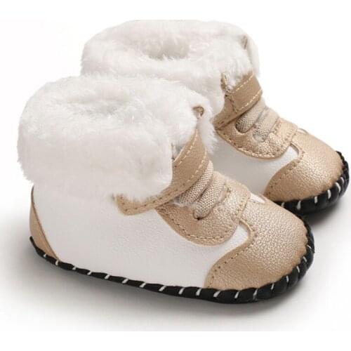 Winter Autumn Baby Boy Girl Warm Anti-Slip Boots Casual Sneakers Toddler Soft Soled First Walkers