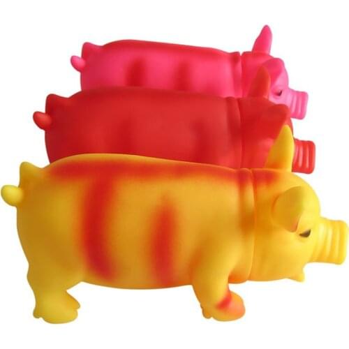 1 Pcs Dog Toy Squeak Pig Cat Chewing Toy Cute Rubber Pet Dog Puppy Playing Pig Toys Squeaker With Sound Large Size Dog supplies