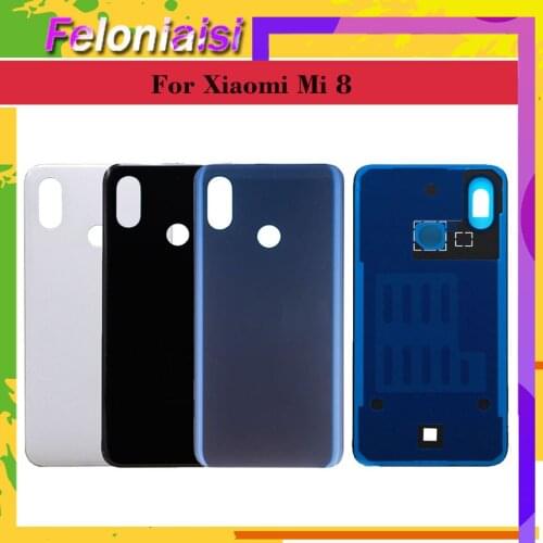 10pcs/lot For Xiaomi Mi 8 Mi8 SE mi 8SE Battery Back Cover Rear Door Housing Side Key Replacement Repair Spare Parts Replacement