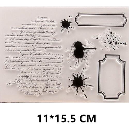 2021 New Antique Writing Clear Stamps DIY Scrapbooking Craft Supplies Rubber Silicon Seals Card Album Hobby ink pad Stamping