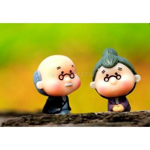 500Pair Old Granny fairy garden gnome animals/moss terrarium home desktop decor/crafts/bonsai/doll house/miniatures