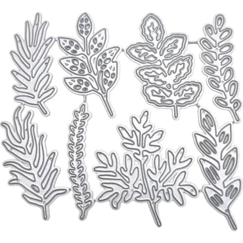 68UE 8Pcs Leaf Plants Grass Metal Cutting Die Stencil DIY Scrapboo Embossing Template