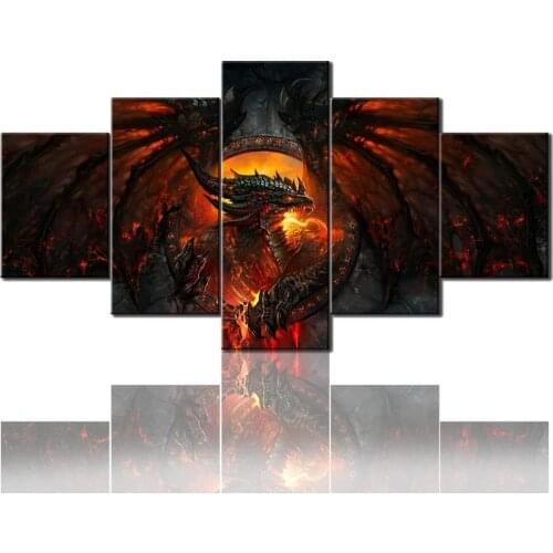 Full Square/Round Drill 5D DIY diamond painting 5pc dragon pictures mosaic Diamond Embroidery Wall Arts J2888