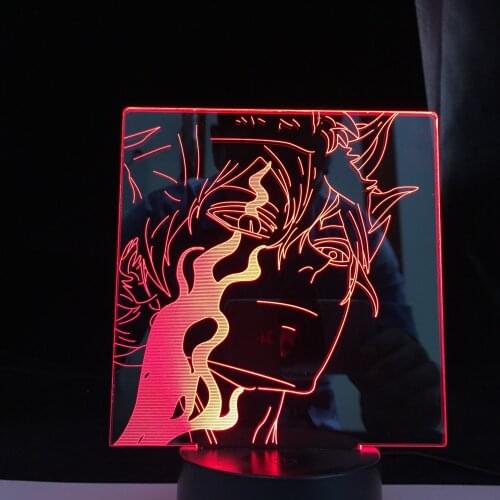 Black Clover Anime Led Light for Home Decoration Birthday Gift Manga 3D LED Decor Night Lamp Asta Black Clover Dropshipping