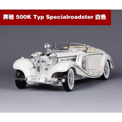Bburago 1:18 Scale Simulation Diecast Alloy Antique Car Model Toys For Benz 500k Classic Version Diecast Metal Vintage Car Model