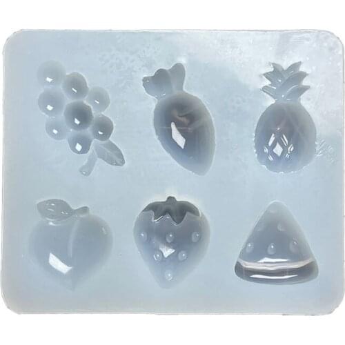 Shiny Glossy Silicone Resin Molds Cute Fruit Shape Hairpin Mold DIY Earrings Pendant Jewelry Epoxy Resin Crafting Molds
