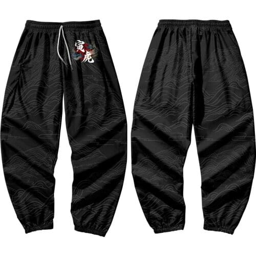 Hip Hop Joggers Pants Men Pockets Casual Cargo Pants Male Black Print Trousers Sweatpants Sport Streetwear