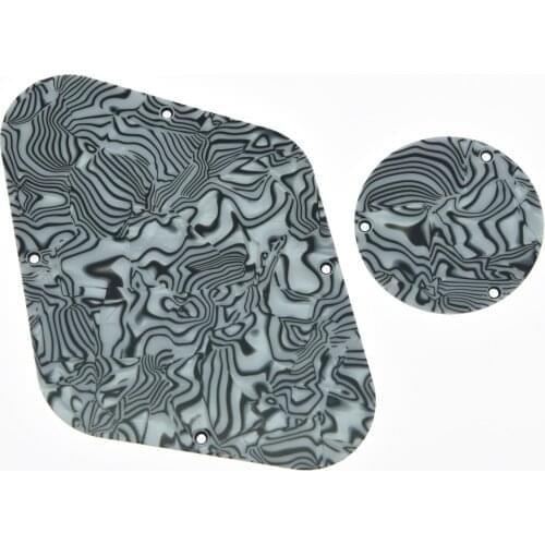 KAISH Zebra Stripe LP Rear Control & Switch Plate Cavity Cover For Epi LP