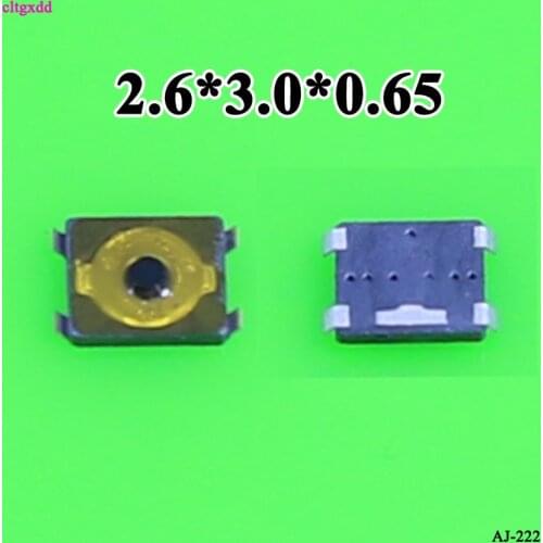 Cltgxdd 50pcs 2.6*3.0*0.65 Mini Membrane Keyboard Touch Button Micro Switch PUSH Little Thin Film Keyboard Metal Dome