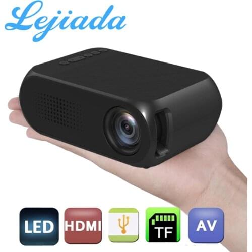 LEJIADA LED YG320 led projector 600 lumen 3.5mm audio 320x240 pixels hdmi usb mini projector home media player