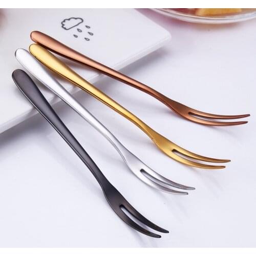 Mini Fork Stainless Steel forks cutlery Fruit Vork Toothpick Vorkjes 13cm Food picks