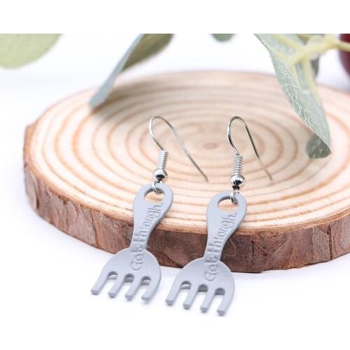Fashion personality girl EARRINGS CUTE pot shovel imitation tool Earrings DIY design suitable for gifts