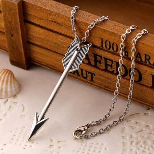 Fashion Gold Arrow Alloy Sweater Necklace For Jewelry Gift Arrow Pendant Necklace Women Charm Party Famous Necklaces