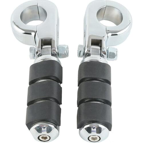 Motorcycle 1.25" Engine Guards FootPegs Footrest & Mounts For Harley Honda Yamaha Kawasaki