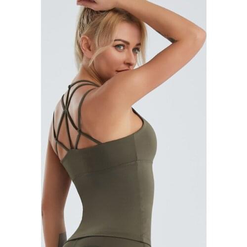 2021 New Yoga Vest Womens Nude Sexy Back Fitness Wear Running Quick-drying Moisture-wicking Sports Vest