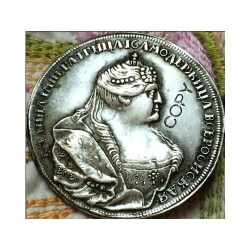 Wholesale russia 1739 copy coin 100% coper manufacturing silver-plated old coins