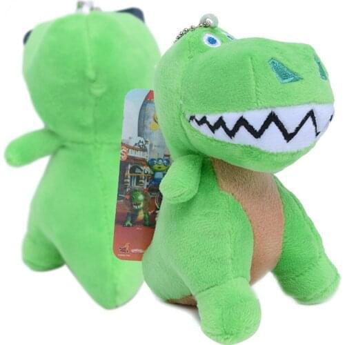 Partysaurus Rex Toy Story Disney Plush 10cm Dinosaur Soft Toys Keychains For Backpacks Pixer Movies And Tv Stuffed Animals Dolls