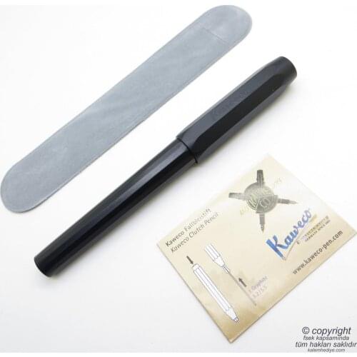 Kaweco Perkeo Fountain Pen Matte Black Velvet Sheath-Fine/Medium | İsme Special Pen
