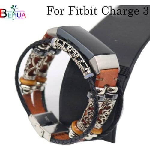 For Fitbit Charge 3 Retro leather bracelet bands Replacement Wristband strap bracelet For Fitbit Charge 3 smart watch sport band