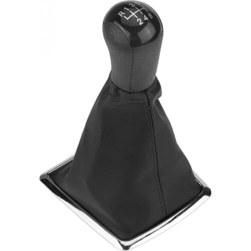 6 Speed Gear Stick Shift Knob + Gaiter Boot Cover for Ford Focus 05-12 Mondeo MK3 00-07 Car Accessories