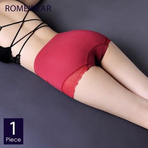 Sexy Seamless Transparent Lace Cotton Panties For Women High Waist Fashion Soft Comfort Fabric Underwear Female Lingerie Briefs