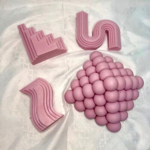 New Style Pyramid Silicone Candle Mold DIY Rubiks Cube Aromatherapy Candle Home Decoration Supplies Candle Mold Making Tool