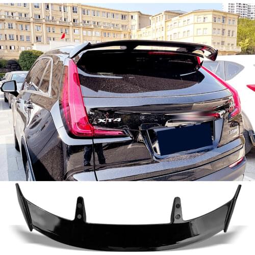 Trunk Spoiler Type TE Carbon Surface Car Rear Trunk Wing ABS Material Refit Accessories Spoiler for Cadillac XT4 2018 2019 2020
