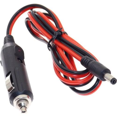 2021 New 12V 5A DC Car Cigarette Lighter Charger With Fuse, Universal Power Adapter DC Plug 5.5x2.1mm Cable 1.2m