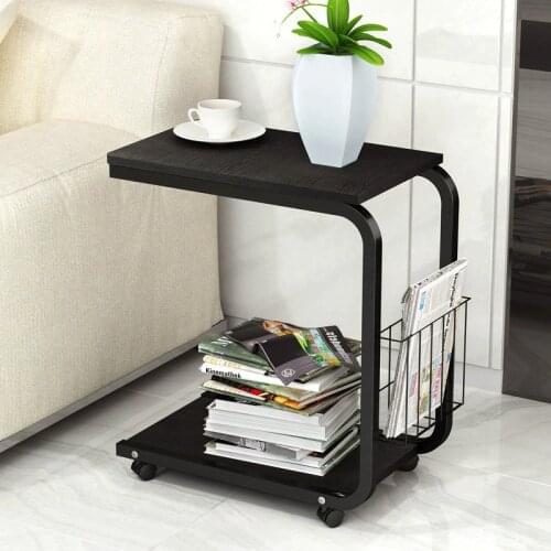 Tea Table Side End Table For Office Coffee Table Magazine Shelf Small Table Movable Living Room Bedroom Furniture