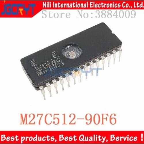 1 unids/lote M27C512 Series M27C512-90F6 CDIP28 Ultraviolet memory and otp memory 512 kilobits (64k × 8)