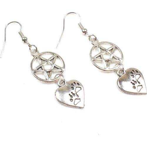 1 Wiccan Charm, Pagan, Witches Earrings, Sword, Witches Hat, Pentacle Earring Charm Souvenir Gift