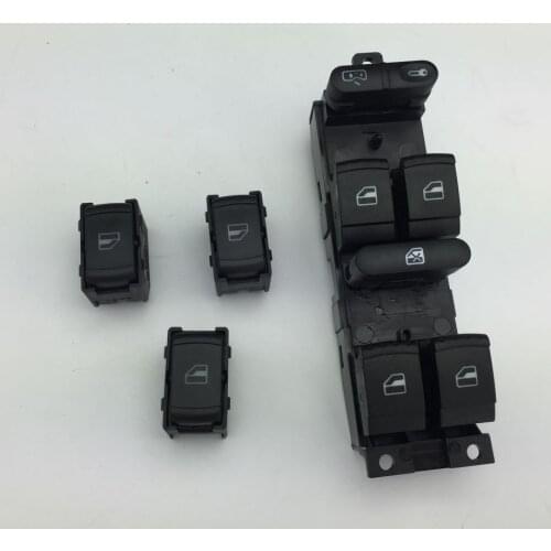 4 Pcs for VW Bora Golf Jetta MK4 Passat B5 Driver Side Window Door Lock Switch Passenger Side Button 1J4 959 857 D/3B0 959 855 B
