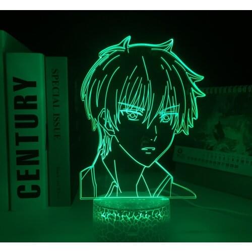 Acrylic 3D White Base Lamp Anime Fruits Basket Kyo Sohma for Bedroom Decor Night Light Child Birthday Gift Desk LED Light Manga
