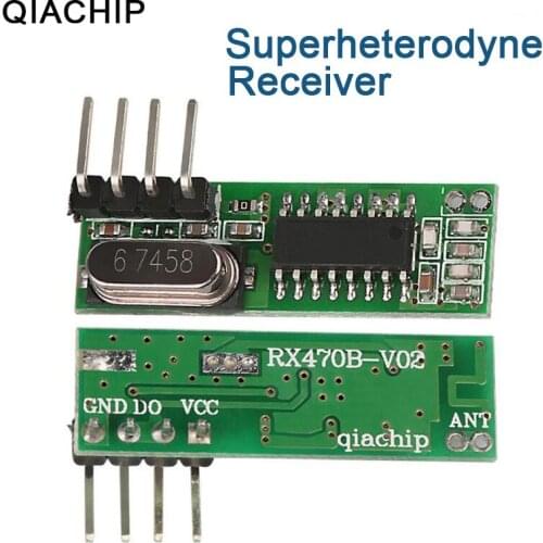 QIACHIP 433Mhz Wireless RF Relay Receiver Module 433 MHZ Remote Control Switch For Smart Home Arduino Uno Relay Receiver Module