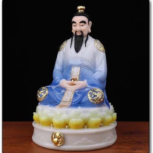 Buddhism Taoism ZU SHI home Patron saint Southeast Asia Propitious Prosperity YUAN SHI TIAN ZUN BUDDHA God jade FENG SHUI statue
