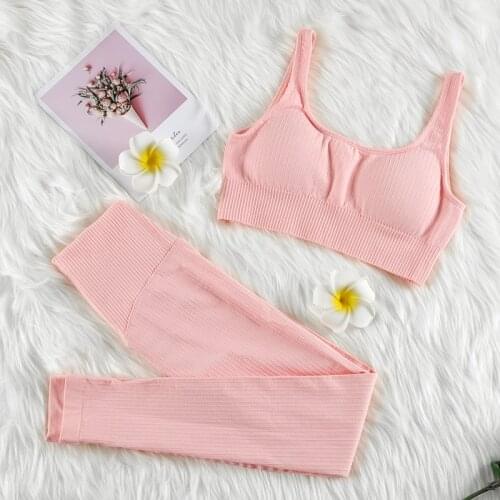CHRLEISURE Two Piece Set Quick-Drying Slim Sportswear Seamless Sports Bra Summer Outfits 2 Piece Sets Womens Outfits