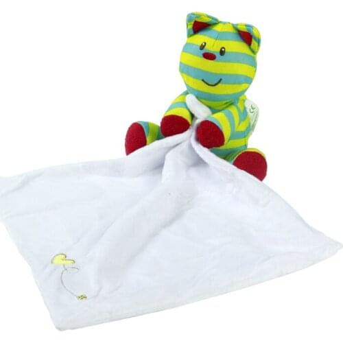 Baby Bear Toy Towel Toy Cute Little Bear Cartoon Little Bear Soft Plush Multifunctional Saliva towel 1pc