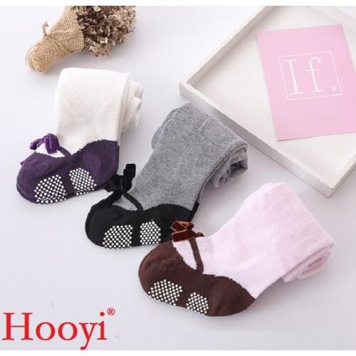 Hooyi Baby Girls Pantyhose Girl Tights Cotton Children Pants Bebe Leg Warmers Newborn Stockings thermal Tights for Girls 0-3Year