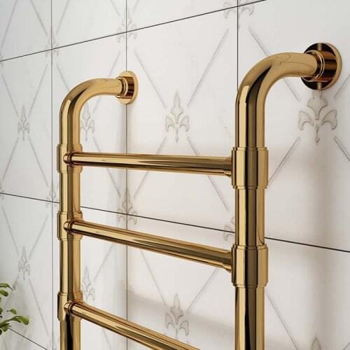 100% Brass golden color Electric warm towel with concealed wire (220v/60HZ)